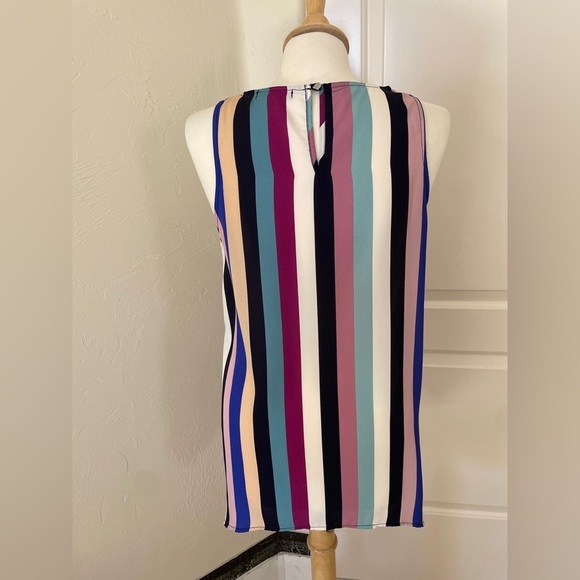 RACHEL Rachel Roy Multicolored Asymmetrical Tank Top - Size M - Boho Chic - Picture 3 of 5